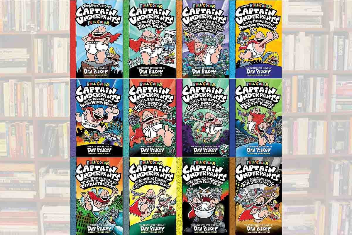 <p>The Captain Underpants Series, by Dav Pilkey, is a humorous series featuring two fourth-graders who create a comic book superhero named Captain Underpants. It has been banned or challenged for reasons such as encouraging disobedience, inappropriate humor, violence, and <strong><a href="https://www.msn.com/en-us/news/us/censored-books-up-38-in-2022-american-library-association-says/ar-AA1ahv0t" rel="noopener">LGBTQIA+ content.</a></strong></p> <p>The series has won numerous awards including Winner of Garden State Children’s Book Awards (Children’s Fiction) in 2000, the Buckeye Children’s Book Award (Grades 3-5) in 2001, and Pennsylvania Young Reader’s Choice Award (Grades K-3) in 2000.</p>