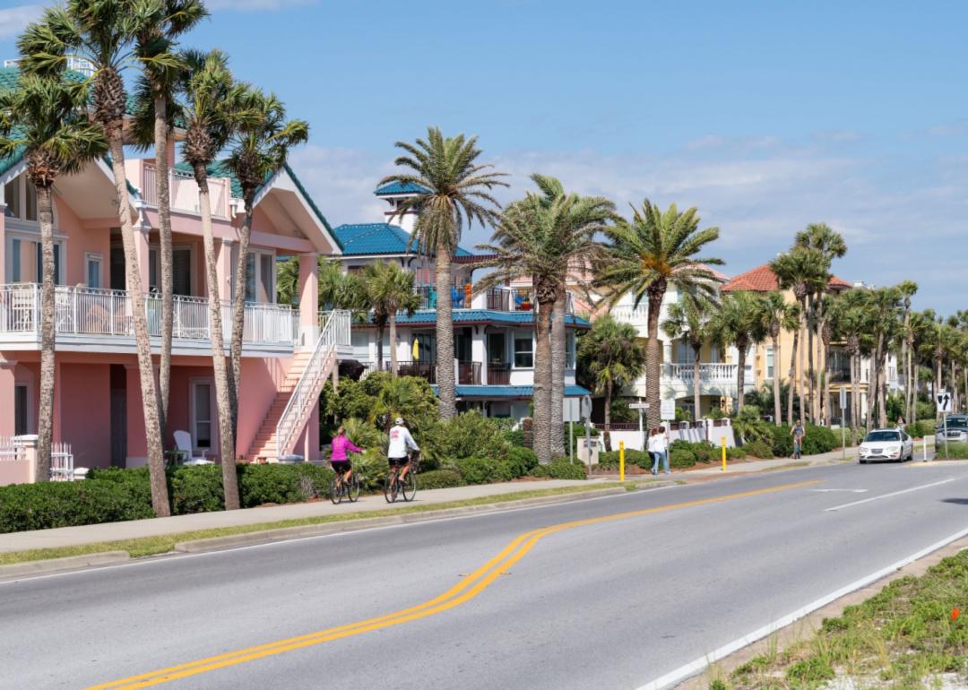 <p>- National rank: 51st best place to retire<br> - Population: 8,815</p>  <p>Some of the best things about Miramar Beach, Florida are white sand beaches, turquoise water, fabulous shopping, and an exciting food scene. The city is also home to a golf course, public swimming pool, world-renowned tennis club, and a 3-mile biking and hiking trail that runs along a section of Scenic Highway 98.</p>