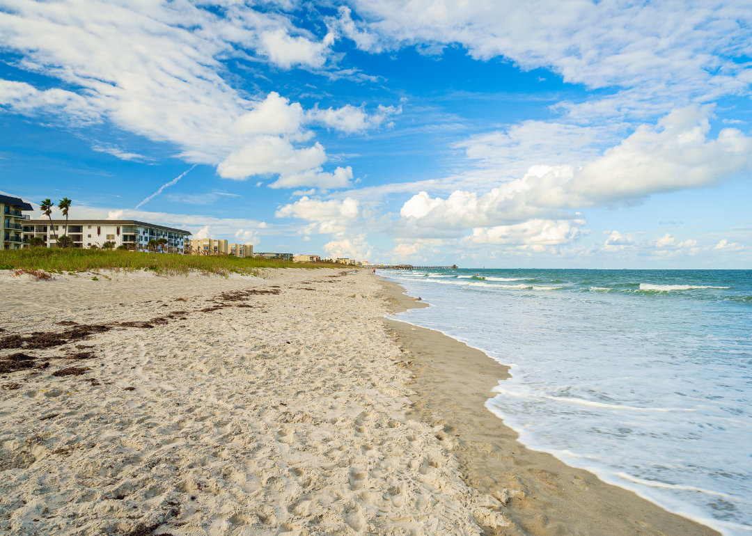 <p>- National rank: 54th best place to retire<br> - Population: 11,663</p>  <p>Cocoa Beach is a quintessential surf town, with a laid-back vibe, miles of public beaches, and a thriving outdoor activities scene. Located near major theme parks like Disney World and Epcot as well as the Kennedy and Cape Canaveral Space Launch Centers, there are plenty of bigger attractions nearby that make for excellent day trips.</p>