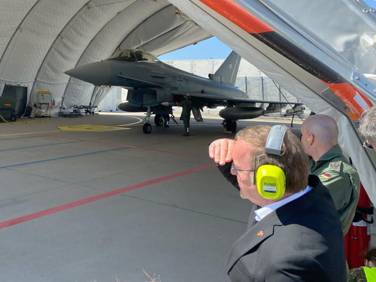 German defence minister visits NATO mission at Latvian airbase