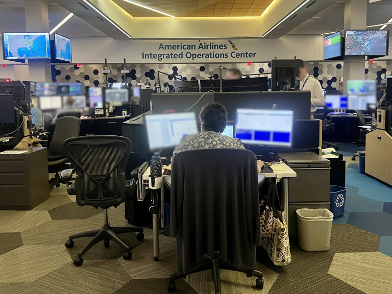 See inside American Airlines' massive flight operations center, where ...