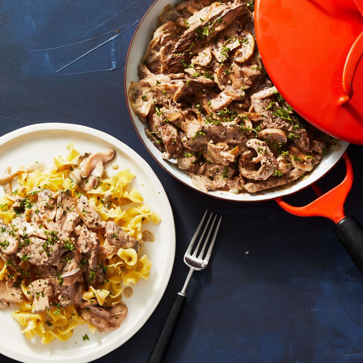 42) Beef Stroganoff