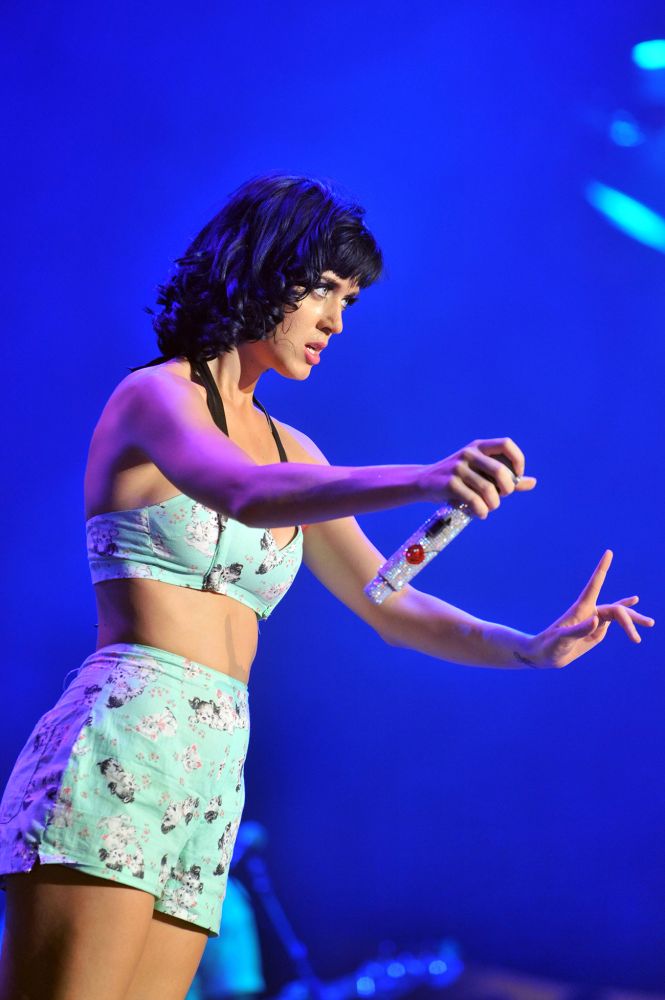 <p>Katy Perry performing her “The Hello Katy Tour” in 2009. </p>