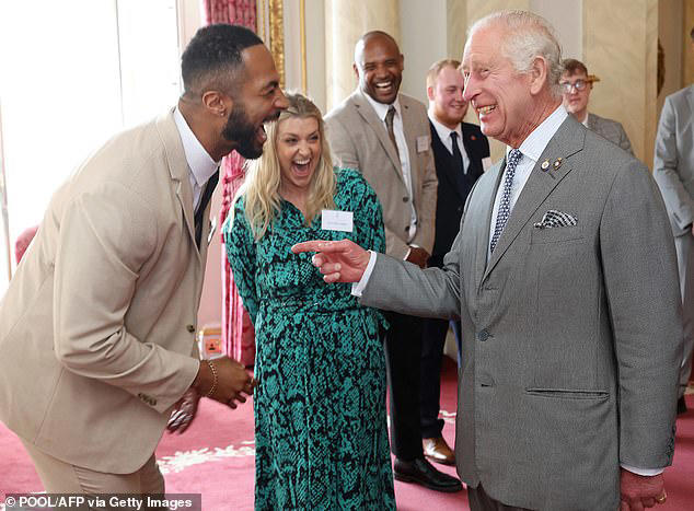 charles fist bumps dj tyler west at a star-studded reception