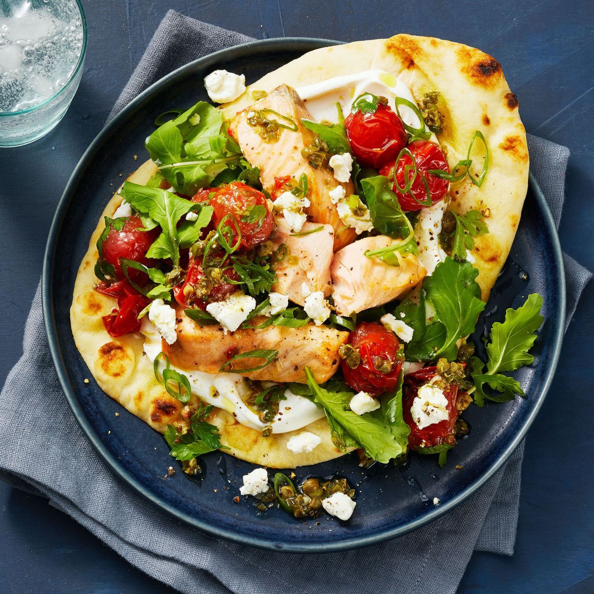 21) Air Fryer Salmon Flatbreads