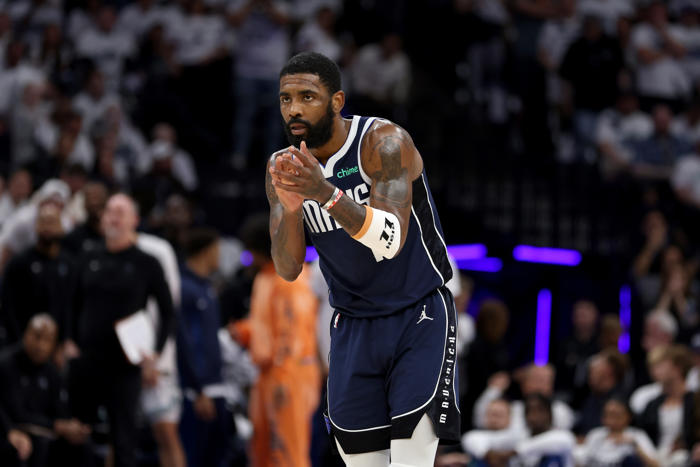 watch: kyrie irving ruins anthony edwards' 'fun' with 24 first-half points