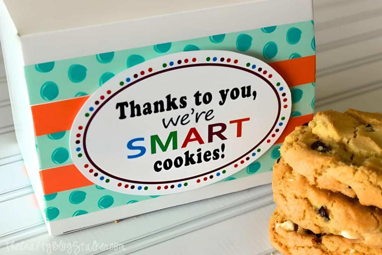 Smart Cookies Free Printable Teacher Appreciation Tags for Free Printable Smart Cookie Tags