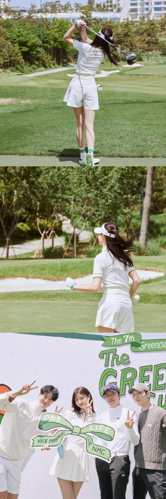 “172cm・股下106cm”を誇る『梨泰院クラス』美人女優クォン・ナラ、ミニ丈のゴルフウェア姿に視線集中【photo】