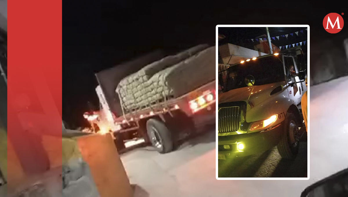 pobladores retienen camiones con materiales a altas horas de la noche en tlahuiltepa