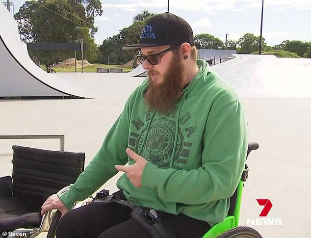 disabled athlete claims qantas left his wheelchair bent and broken
