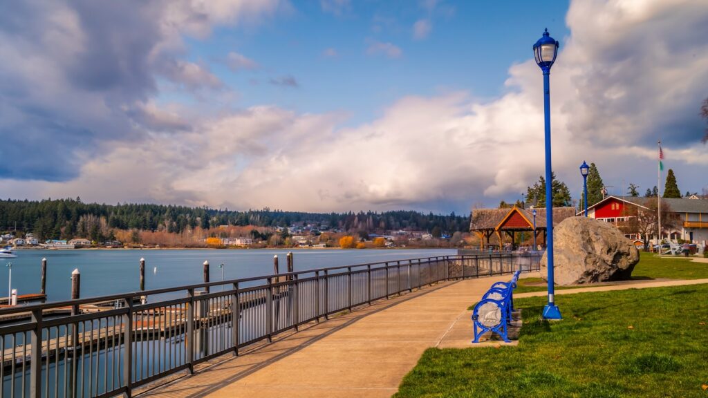 <p>Poulsbo is Washington’s coastal equivalent to the Bavarian-themed mountain town of Leavenworth. This coastal town known as Washington’s Little Norway features Scandinavian-themed buildings and shops and is even the home of the annual Viking Fest, which takes place each year in mid-May.</p><p>If you visit make sure to make a stop at the iconic Sluy’s Bakery for one of their maple doughboy donuts or a loaf of fresh bread.</p>