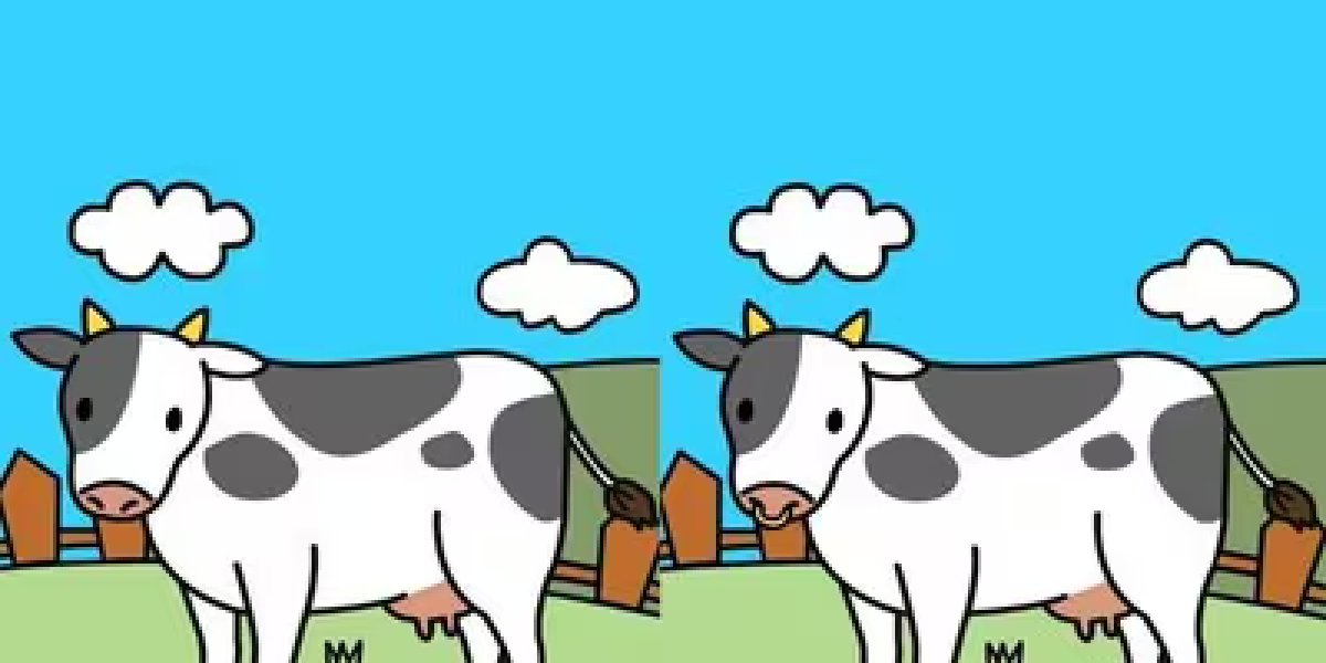 solo los mejores pastores superan el reto: halla las 5 diferencias entre las imágenes de la vaca