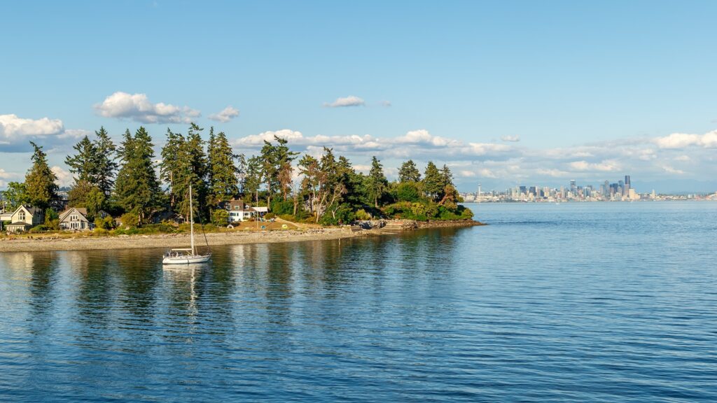 <p>Bainbridge Island, because of its quick ferry service across the sound to Seattle, serves as a bedroom community for folks looking to get away from the business of the big city. That doesn’t mean that it isn’t worth a visit though as the town has a wonderful downtown that is perfect for spending a weekend afternoon.</p><p>With numerous ferry crossings per day between Seattle and Bainbridge, it makes it easy to hop aboard so you don’t have to worry about driving all the way around the sound and dealing with I-5 traffic twice.</p><p>Keep an eye out for whales as you cross the sound, as they are frequently spotted from the ferries.</p>