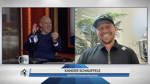 xander schauffele's hilarious hole-in-one story involving phil mickelson had rich eisen howling