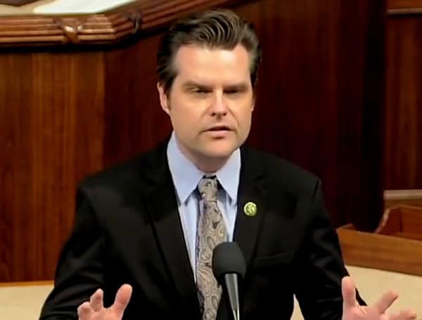 Florida Rep. Matt Gaetz Cheers Passage Of His Bill To Reopen Military ...