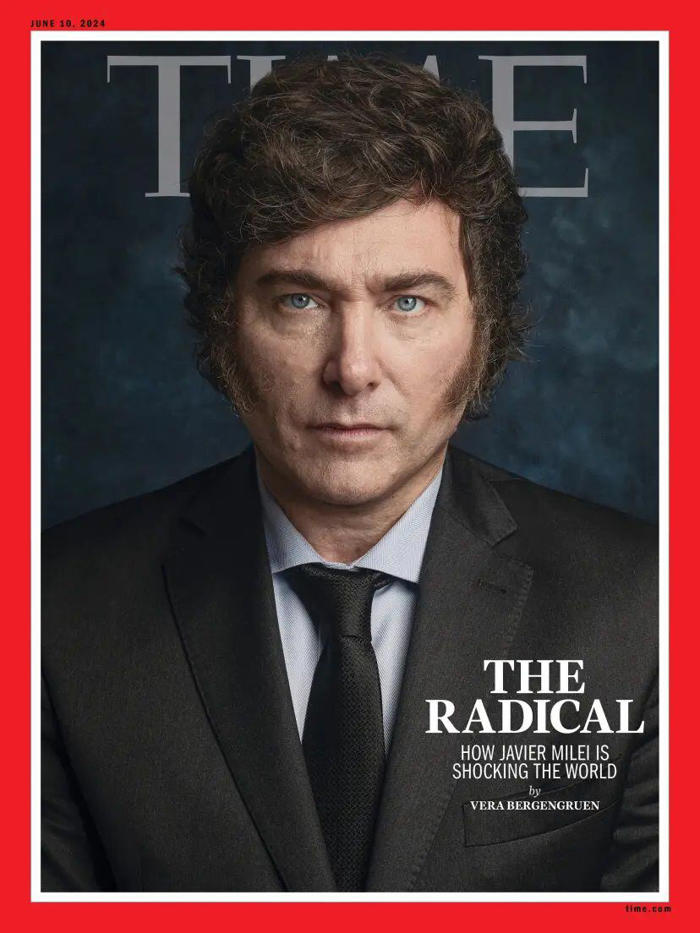 “el radical”: revista time elige a milei para la tapa de su última edición