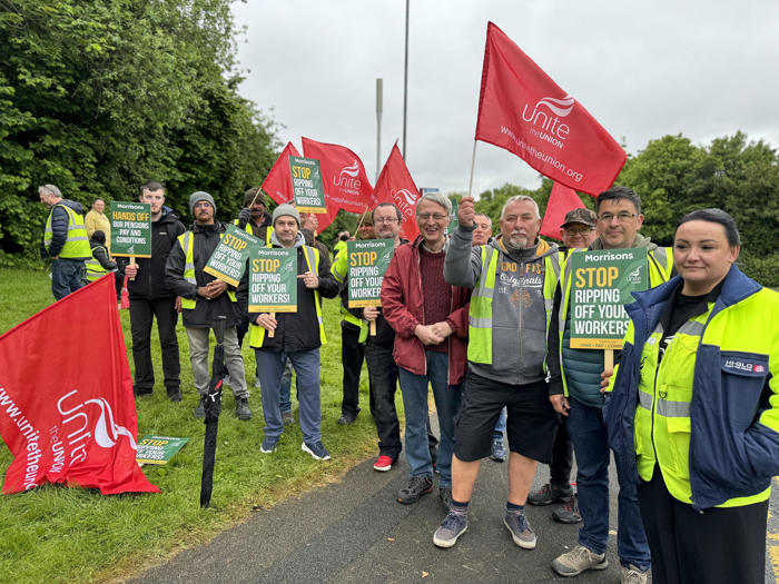 morrisons workers on strike in yorkshire: ‘we supply food, now we won’t have enough on to survive’