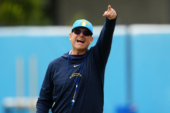 chargers news: chargers' gamble on jim harbaugh's return raises questions for 2024 season