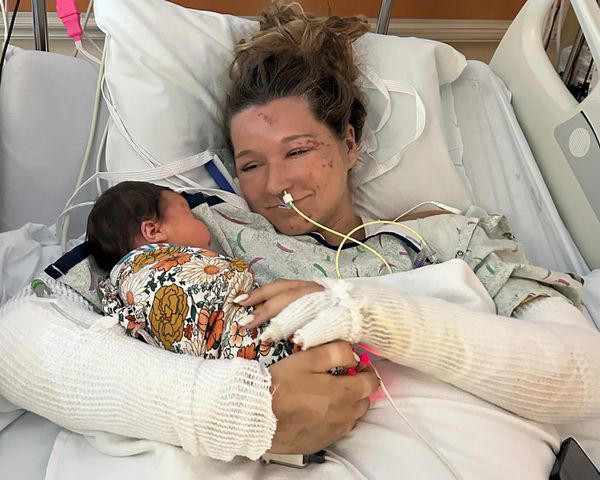 pregnant mom jumps from two-story window to flee fire at 36 weeks: her family's incredible story of survival (exclusive)