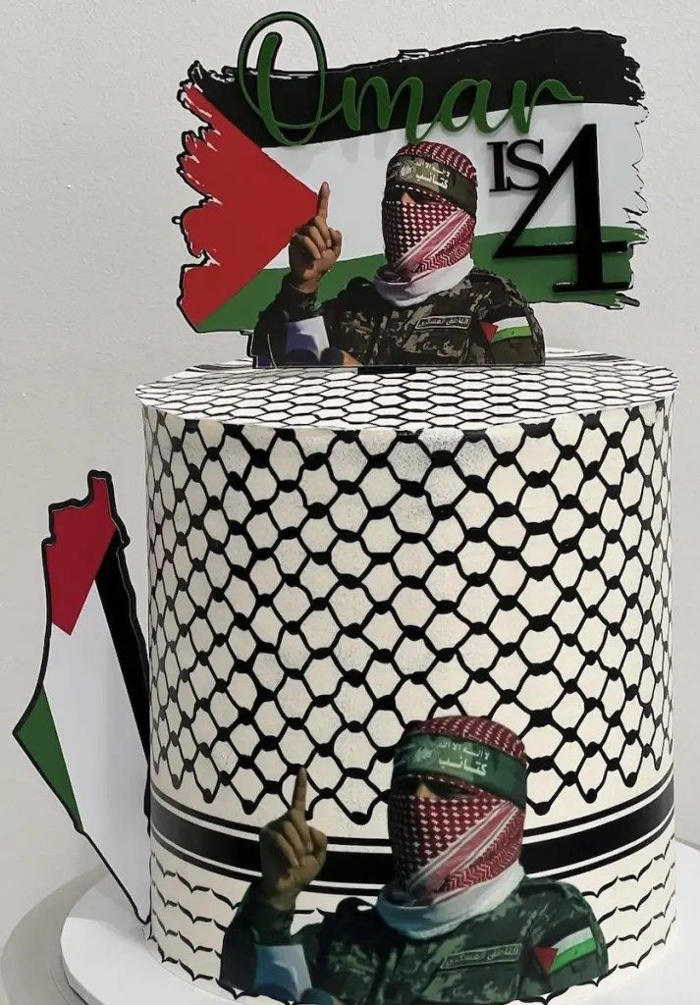 bakery made ‘shocking’ hamas terrorist cake for four-year-old