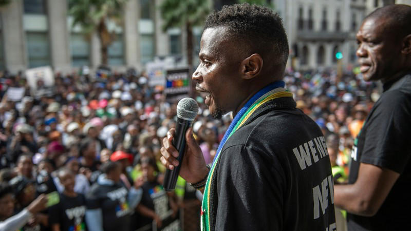 thousands of rise mzansi supporters march for service delivery in cape town