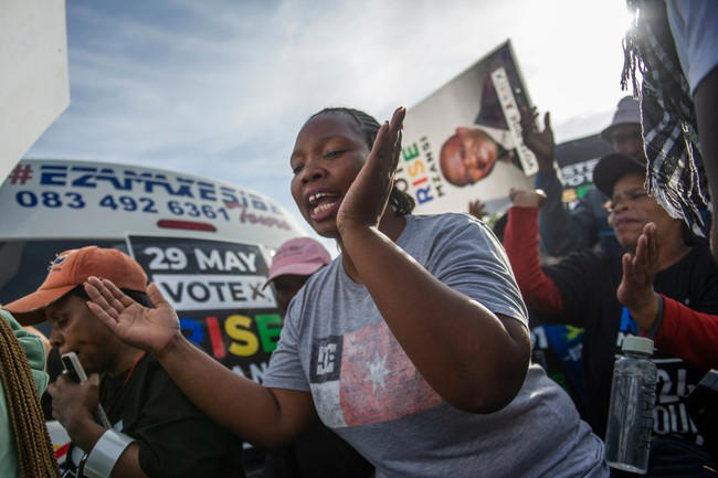 thousands of rise mzansi supporters march for service delivery in cape town