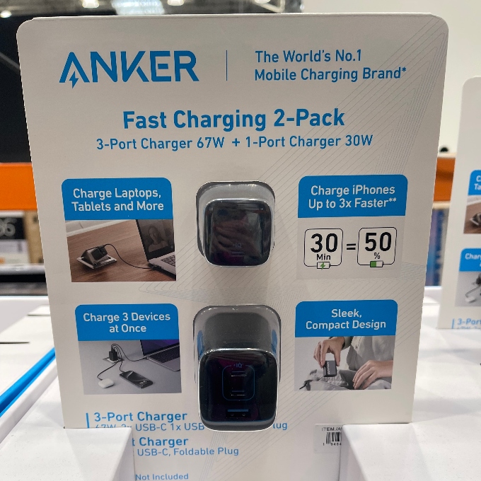 <p> <strong>Price: $29.99</strong> </p> <p> You can never have enough wall chargers. This Anker two-pack includes a three-port 67W wall charger with two USB-C ports, one USB-A port, and a 30W one-port USB-C charger. </p> <p> The new grad can use this gift to charge their tablet, laptop, and other compatible electronic devices.</p>