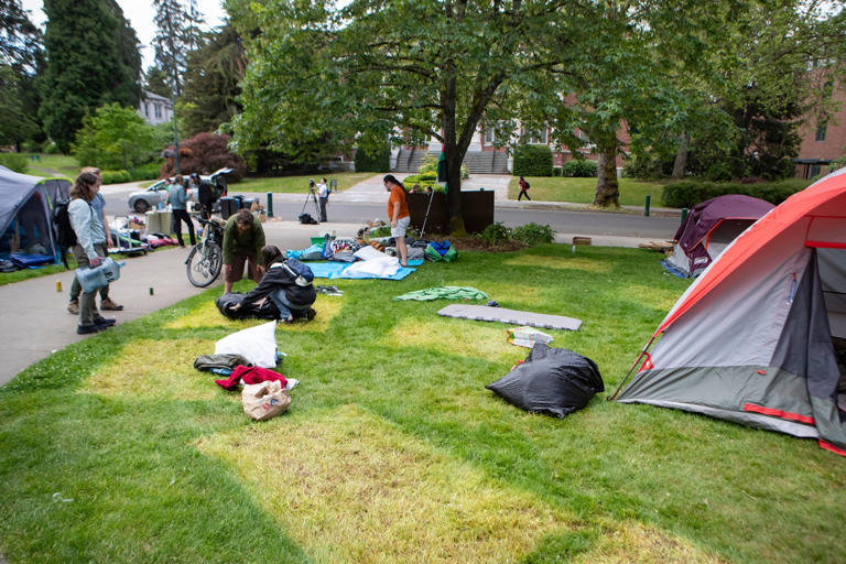 The Pro-Palestinian encampment at the University of Oregon is ...