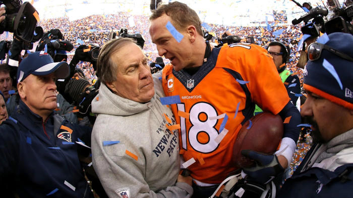peyton manning discusses bill belichick, who made much of his football life 'miserable,' joining 'manningcast'