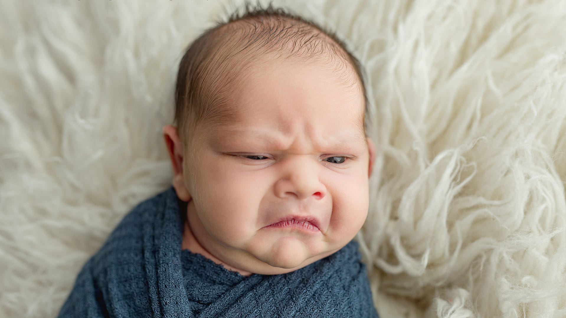 Ohio newborn goes viral for facial expressions during photoshoot