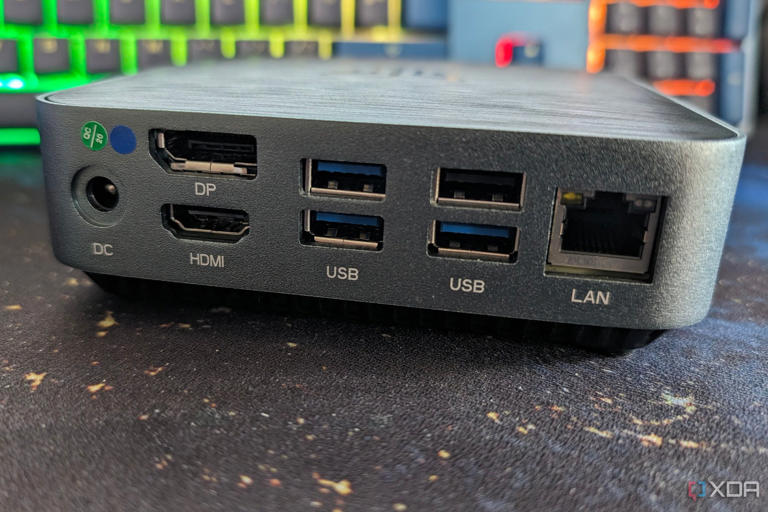 amd mini pc showing input ports