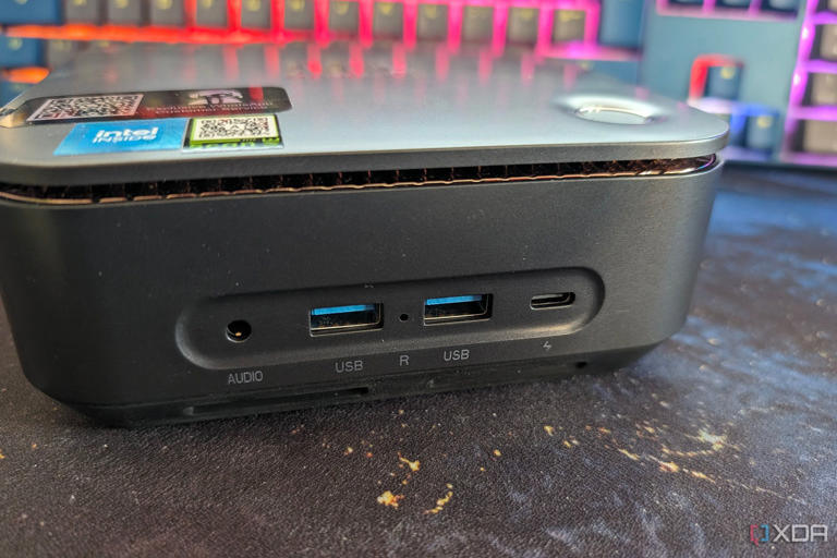 intel mini pc front input ports