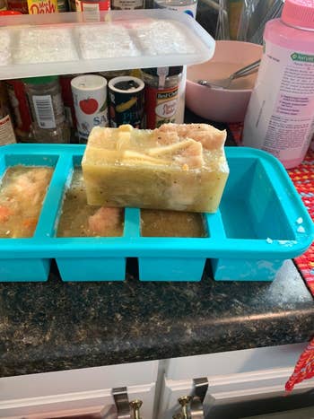 Reviewer photo of their frozen chicken noodle soup
