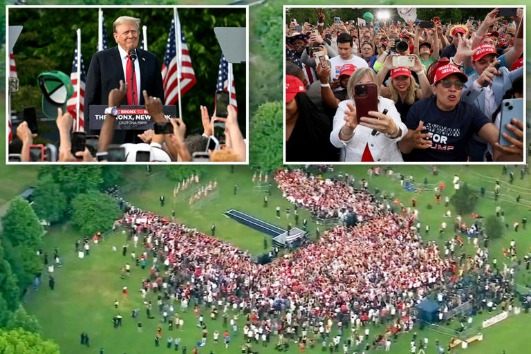 Trump’s rally in deep blue South Bronx drew crowd of 8,000 to 10,000: law enforcement sources