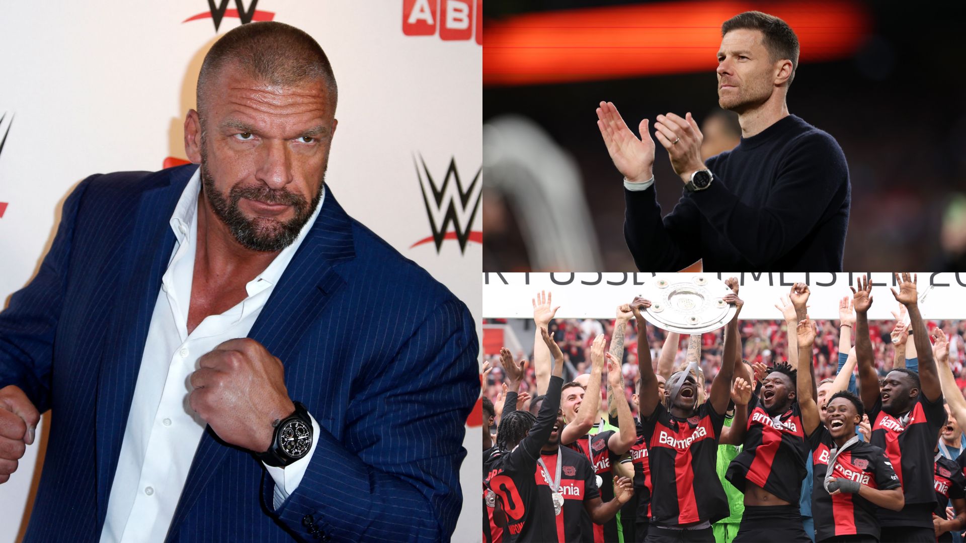 Triple H Unveils Bayer Leverkusen WWE Title Belt As Wrestling Legend ...