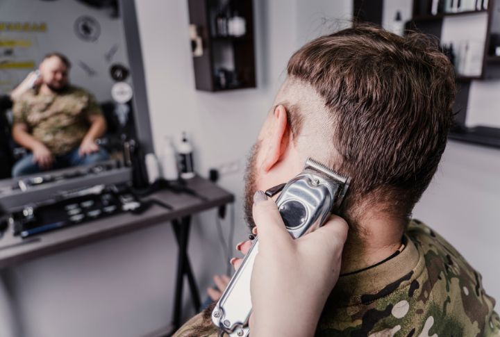 <p>The military strongly emphasizes grooming and personal appearance, and even former members may maintain high grooming standards. It may be keeping their hair and facial hair trimmed.</p>