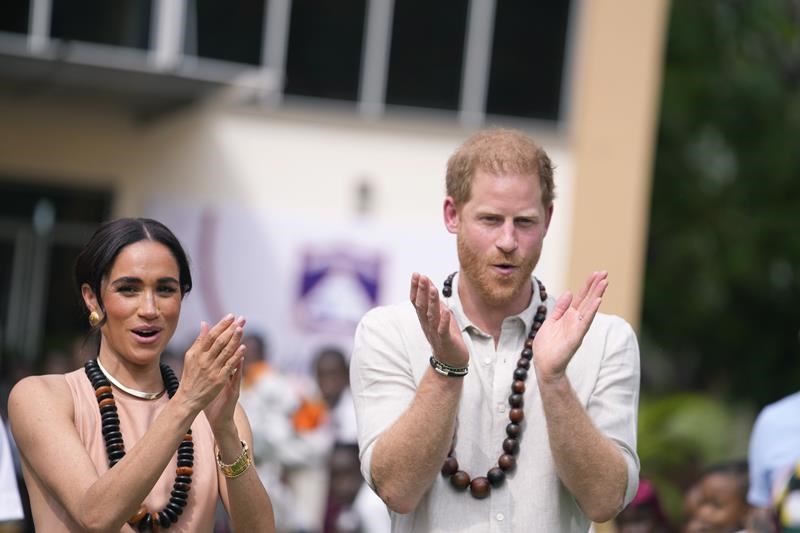 mixing games and education, prince harry and meghan arrive in nigeria to promote mental health