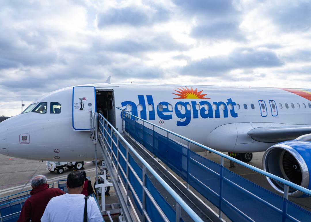 <p>- Minimum seat pitch: 30<br> - Maximum seat pitch: 34<br> - Minimum seat width: 17<br> - Maximum seat width: 17</p>  <p>Despite its ultra-low-cost status among budget-friendly airlines, Allegiant Air offers the average legroom in its economy class (about 30 to 31 inches)—with some seats letting you stretch out a little farther, with as much as 3 inches above average. Unfortunately, there's a trade-off involved: Flying Allegiant means squeezing into the narrowest seats sold by U.S. airlines, <a href="https://www.seatguru.com/airlines/Allegiant_Air/Allegiant_Air_Airbus_A319.php">none of which recline</a>.</p>  <p>The Las Vegas-based carrier—a relative newcomer in the U.S. market, founded in 1997—operates all-economy <a href="https://www.allegiantair.com/interactive-routemap">short-haul flights</a> with no first- or business-class options and zero inflight amenities beyond <a href="https://www.allegiantair.com/flight-refreshments-services">food and drink items for purchase</a>. However, you can get an extra 4 inches of seat pitch for an additional charge by choosing one of its fleet's <a href="https://thepointsguy.com/guide/upgrades-on-allegiant-airlines/">Legroom +</a> seats (either front- or exit-row). Reserving any seat on an Allegiant flight ahead of time will cost you—but since extra legroom is limited to just 18 seats, they'll likely be snapped up before you're automatically assigned a seat at check-in.</p>