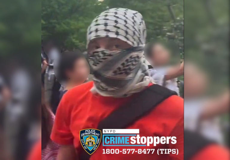 Man wanted for stealing, burning US flag at Central Park protest