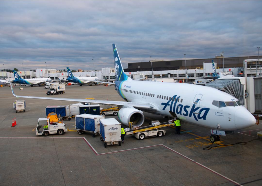 <p>- Minimum seat pitch: 30<br> - Maximum seat pitch: 38<br> - Minimum seat width: 17<br> - Maximum seat width: 18.25</p>  <p>When Alaska Airlines acquired Virgin America in 2016, it <a href="https://www.flightglobal.com/orders-and-deliveries/alaska-to-fly-virgin-americas-a320s-through-2024/123528.article">added several aircraft</a> to its fleet—including planes featuring popular, brand-specific <a href="https://www.bloomberg.com/news/articles/2017-04-10/virgin-s-purple-lights-and-mood-music-win-alaska-s-love">purple lighting</a> in the interior. As of 2019, all the aircraft were <a href="https://simpleflying.com/last-virgin-america-repainted/">repainted</a> to remove Virgin branding, although some interior features remain. The entire mixed fleet is pretty consistent in terms of its seat layout and legroom: No matter which plane you board, you'll get a minimum of 30 inches of legroom in economy and, in some cases, as much as 32 inches without paying more.</p>  <p>If width is a priority, stick with the <a href="https://www.seatguru.com/airlines/Alaska_Airlines/Alaska_Airlines_Airbus_A319.php">Airbus A319</a>, the <a href="https://www.seatguru.com/airlines/Alaska_Airlines/Alaska_Airlines_Airbus_A321neo_V2.php">Airbus A321</a>, or—the most miniature model in the fleet—the <a href="https://www.seatguru.com/airlines/Alaska_Airlines/Alaska_Airlines_Embraer_E175.php">Embraer 175</a>, operated by partner carriers Horizon Air and SkyWest Airlines. Unfortunately, the Embraer lacks in-flight entertainment and other standard amenities for larger planes. When booking online, click "Preview Seats" to see the plane model and seating arrangement before committing to your chosen itinerary.</p>  <p>If all else fails, Alaska's "<a href="https://www.alaskaair.com/content/travel-info/policies/seating-customers-of-size">customers of size seating guidelines</a>" stipulate you could reserve two adjacent seats and receive a refund upon completion of travel, which accommodates not only passengers whose bodies might spill over past the armrest but also those whose long legs need to splay out sideways.</p>