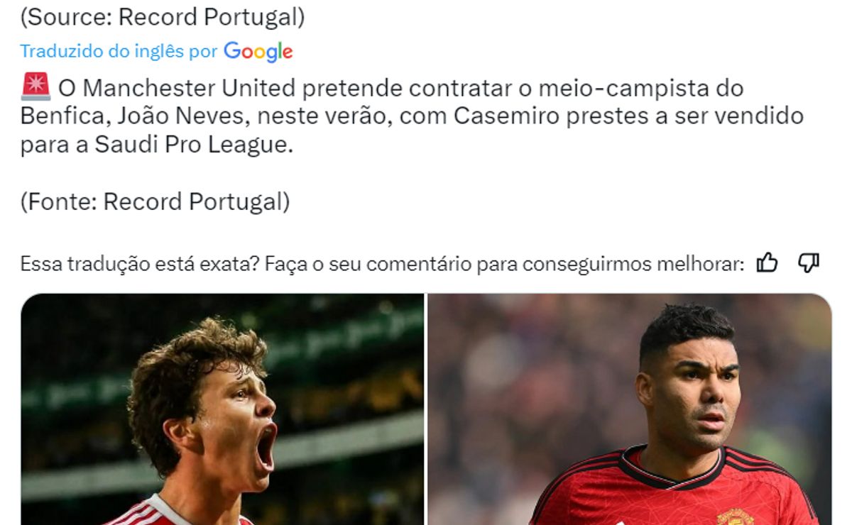 manchester united encaminha venda de casemiro e define o substituto do brasileiro