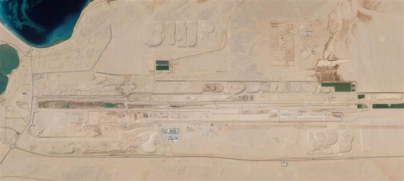 satellite images show progress at world's biggest construction site