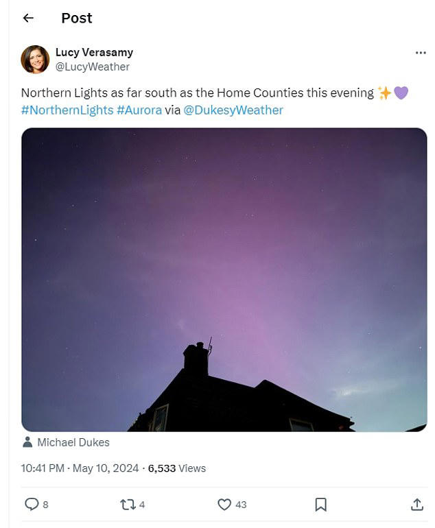 Northern Lights arrive in Britain due to a severe storm