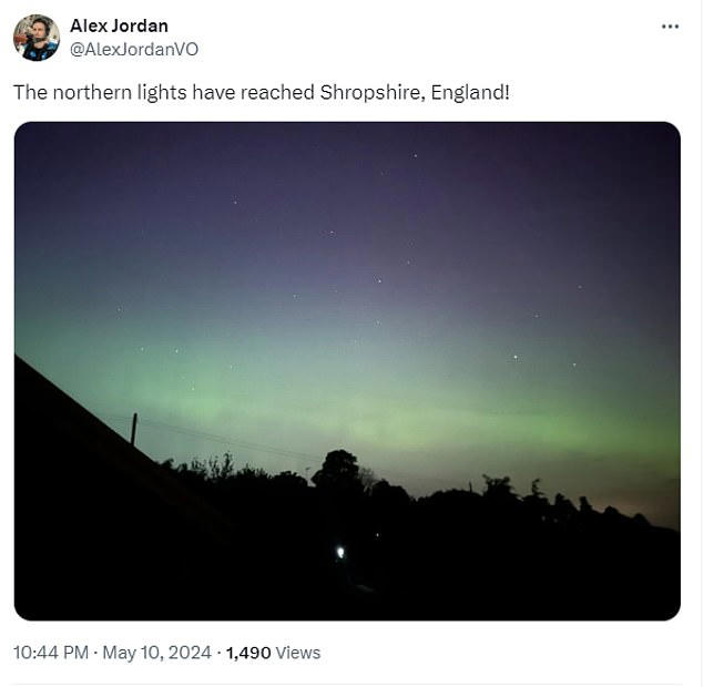 Northern Lights arrive in Britain due to a severe storm