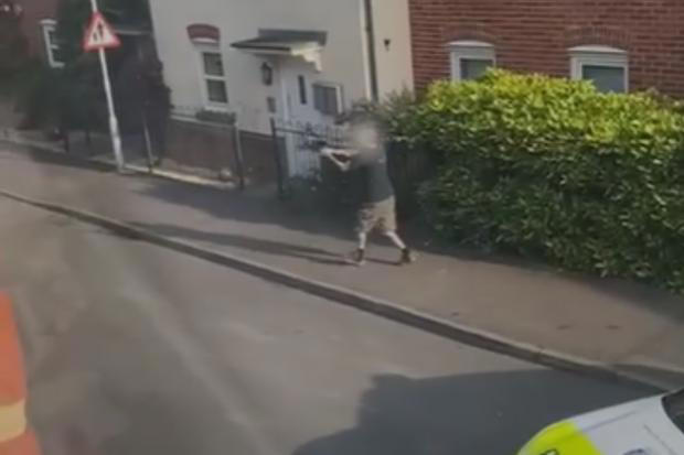 High Wycombe Shooting: Terrifying Moment Man Brandishing Crossbow Runs 