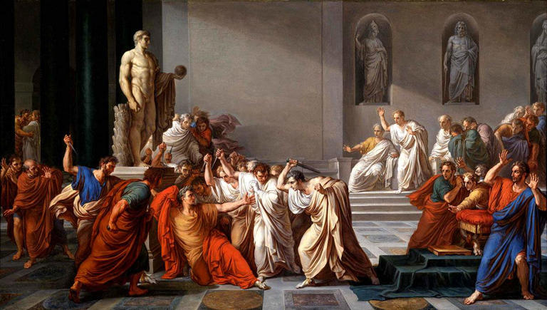 Death of Caesar, by Vicenzo Camuccini, 1806. Source: Museo e Real Bosco di Capodimonte, Milano