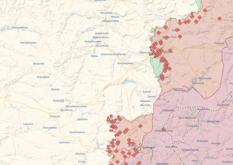 Le front dans le secteur d’Avdiivka/Bakhmout, vendredi 10 mai 2024.