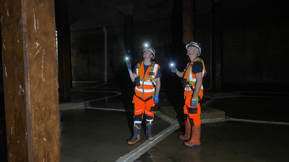 huge underground reservoir drained for 'deep clean'