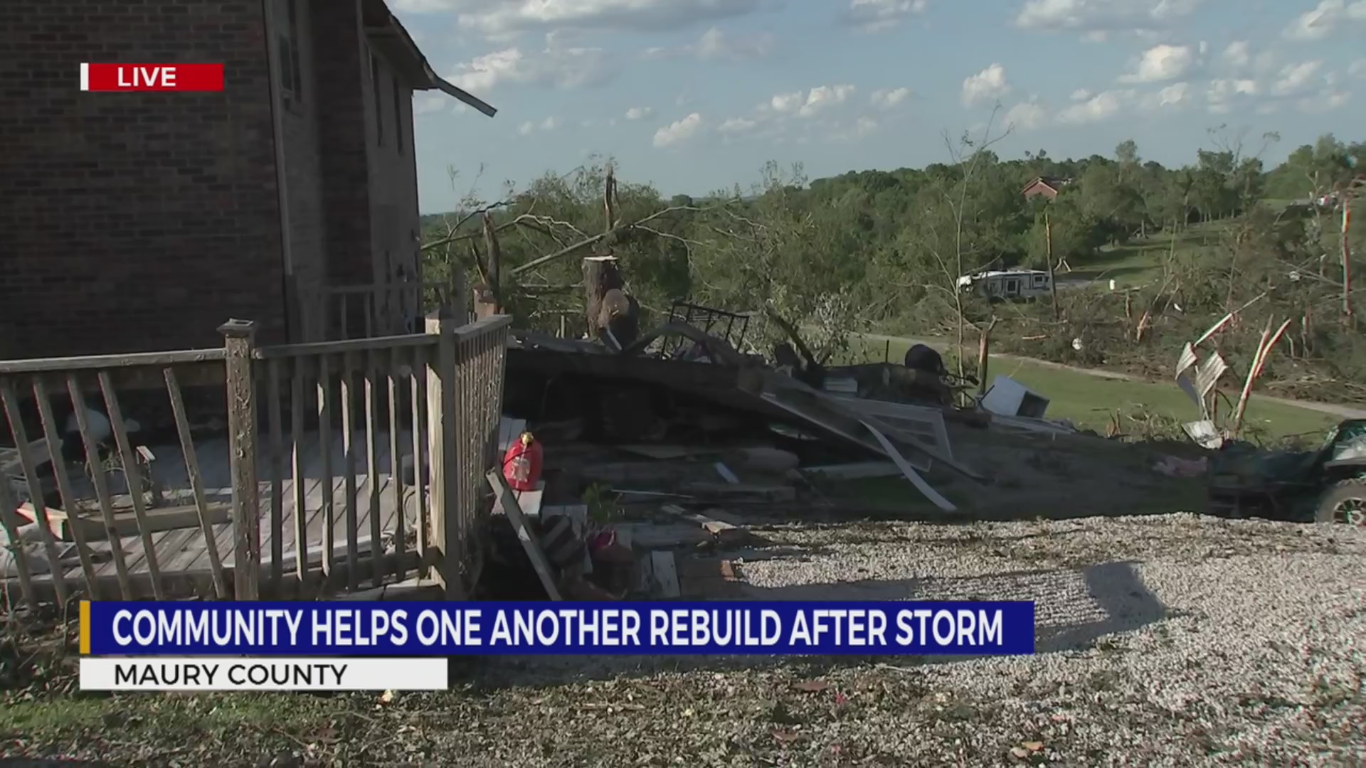 Maury County community members help each other rebuild after storm