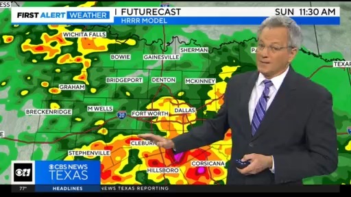 Heavy rain, small hail possible Sunday in North Texas
